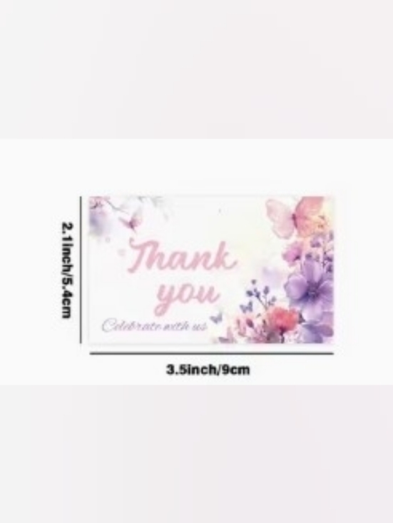 Other - Thank You Floral Party Favor Cards 50 Qty